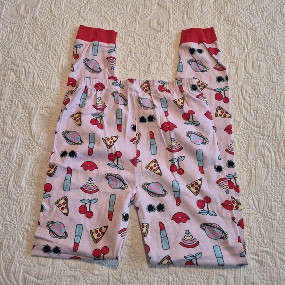 Children's Place girls size 14 long sleeve pajama set pink with cute print VGUC - Picture 6 of 8